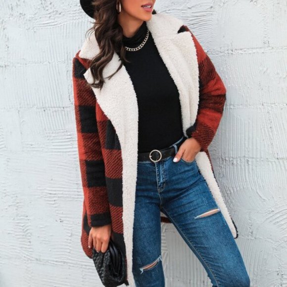 Red So Soft and Cozy Gingham Plaid Print Long tedd - Picture 4 of 6